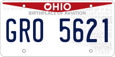 OH license plate GRO5621
