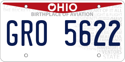 OH license plate GRO5622