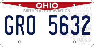 OH license plate GRO5632