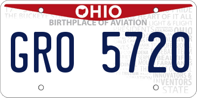 OH license plate GRO5720