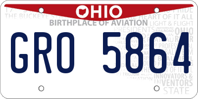 OH license plate GRO5864