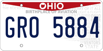 OH license plate GRO5884