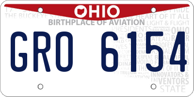 OH license plate GRO6154