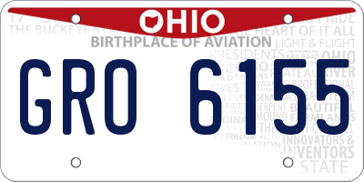 OH license plate GRO6155