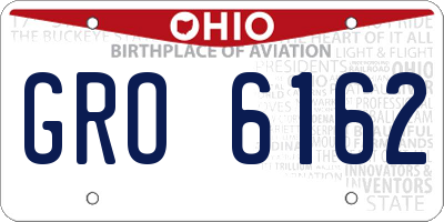 OH license plate GRO6162