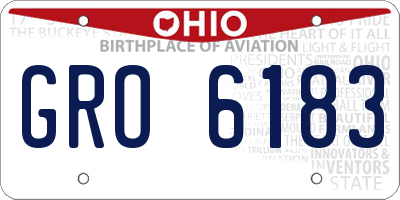 OH license plate GRO6183