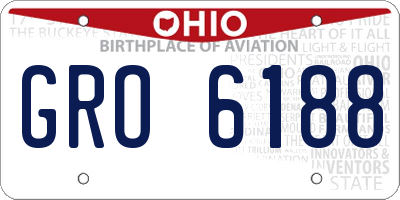 OH license plate GRO6188