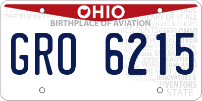 OH license plate GRO6215