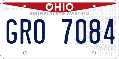 OH license plate GRO7084