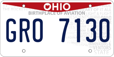 OH license plate GRO7130