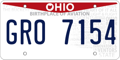 OH license plate GRO7154