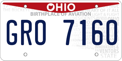 OH license plate GRO7160
