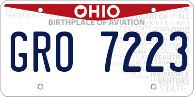 OH license plate GRO7223
