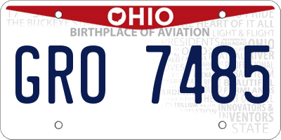 OH license plate GRO7485