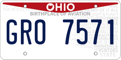 OH license plate GRO7571