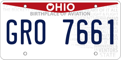 OH license plate GRO7661