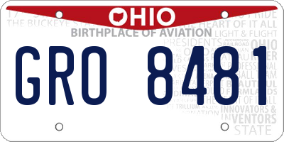 OH license plate GRO8481