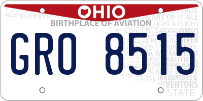 OH license plate GRO8515