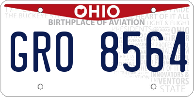 OH license plate GRO8564