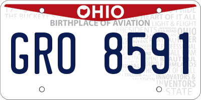 OH license plate GRO8591