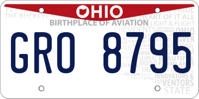 OH license plate GRO8795