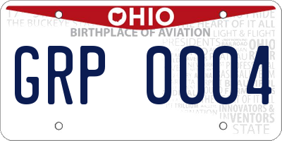 OH license plate GRP0004