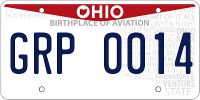 OH license plate GRP0014