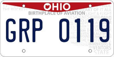 OH license plate GRP0119