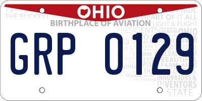 OH license plate GRP0129
