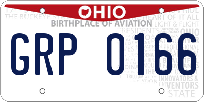 OH license plate GRP0166