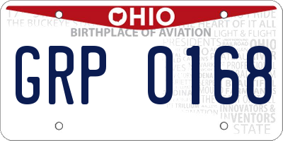 OH license plate GRP0168