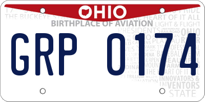 OH license plate GRP0174