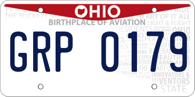 OH license plate GRP0179