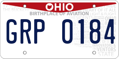 OH license plate GRP0184