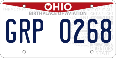 OH license plate GRP0268