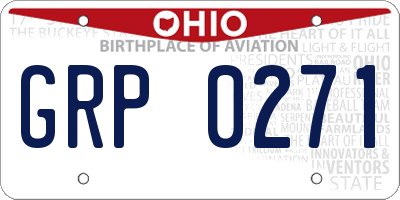OH license plate GRP0271