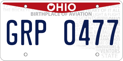 OH license plate GRP0477