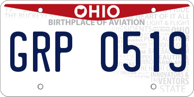 OH license plate GRP0519