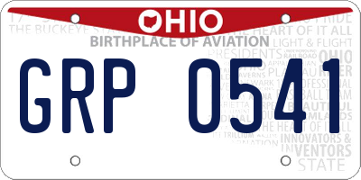 OH license plate GRP0541
