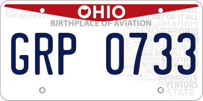 OH license plate GRP0733