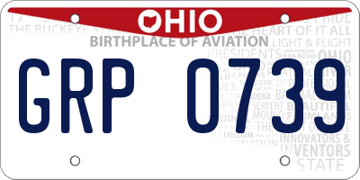 OH license plate GRP0739