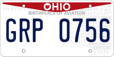 OH license plate GRP0756