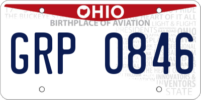 OH license plate GRP0846