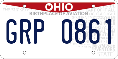 OH license plate GRP0861