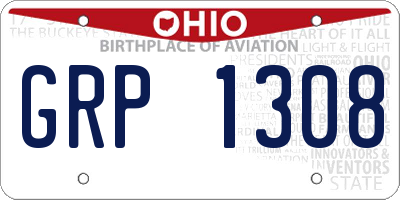 OH license plate GRP1308