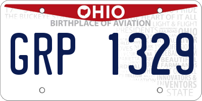 OH license plate GRP1329