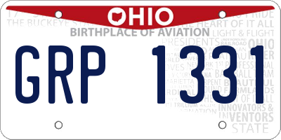 OH license plate GRP1331