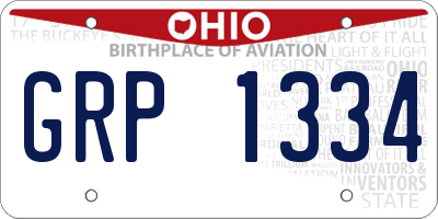 OH license plate GRP1334