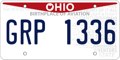 OH license plate GRP1336