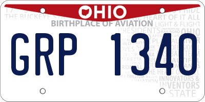 OH license plate GRP1340